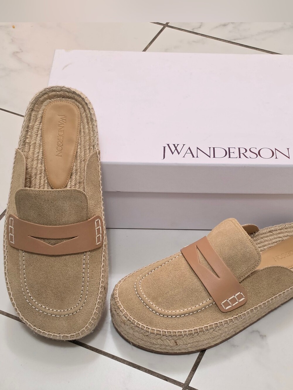 JW Anderson Espadrille Mule Loafers, 44